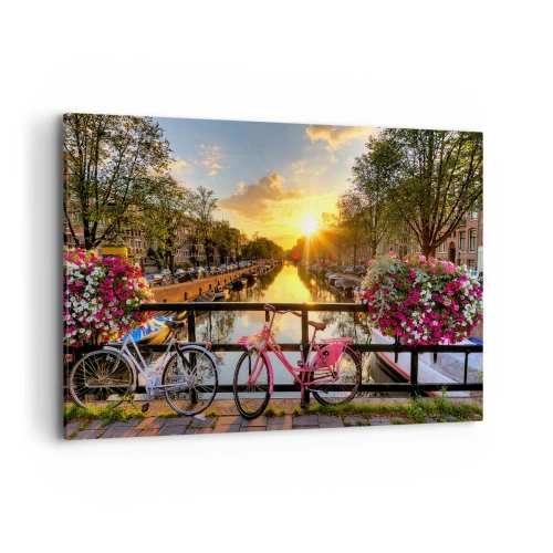 Obraz na plátne - Jarné ráno v Amsterdame - 120x80 cm