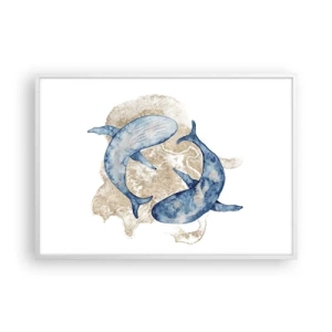 Plagát v bielom ráme - Priateľstvo alebo láska? - 100x70 cm