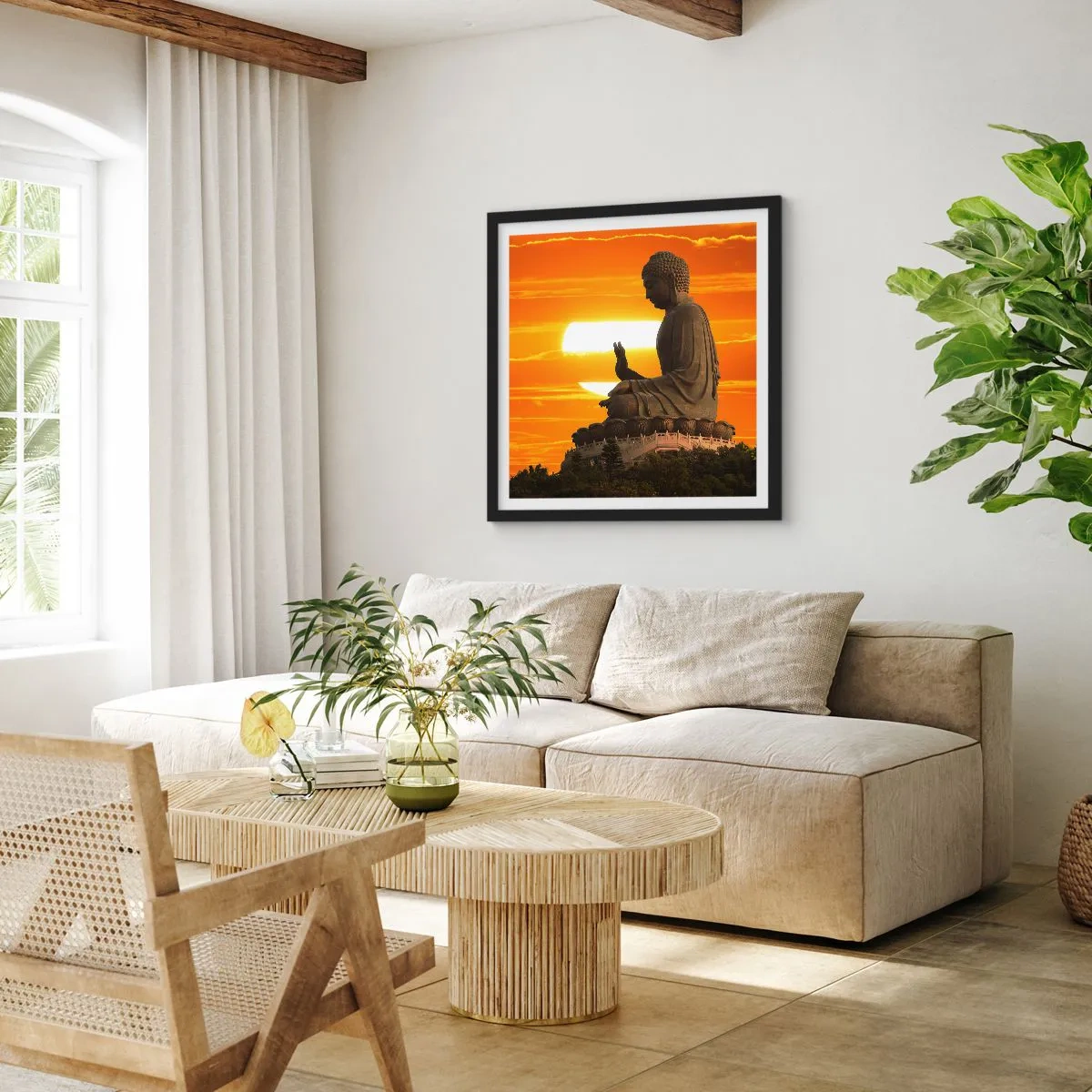 Plagát v čiernom ráme - Bez strachu zo sveta - 60x60 cm