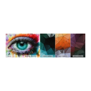 Vzorka fototapety Premium Sand - Kryštalický lesk očí - Abstrakcia, Oko, Grafika - 100x30 cm