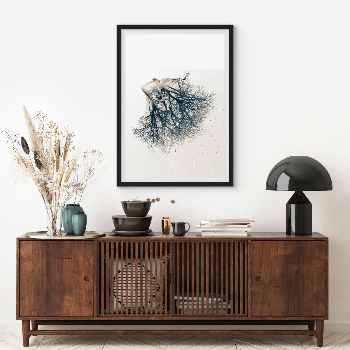 Plagát v čiernom ráme - Očarená šepotom stromu - 61x91 cm