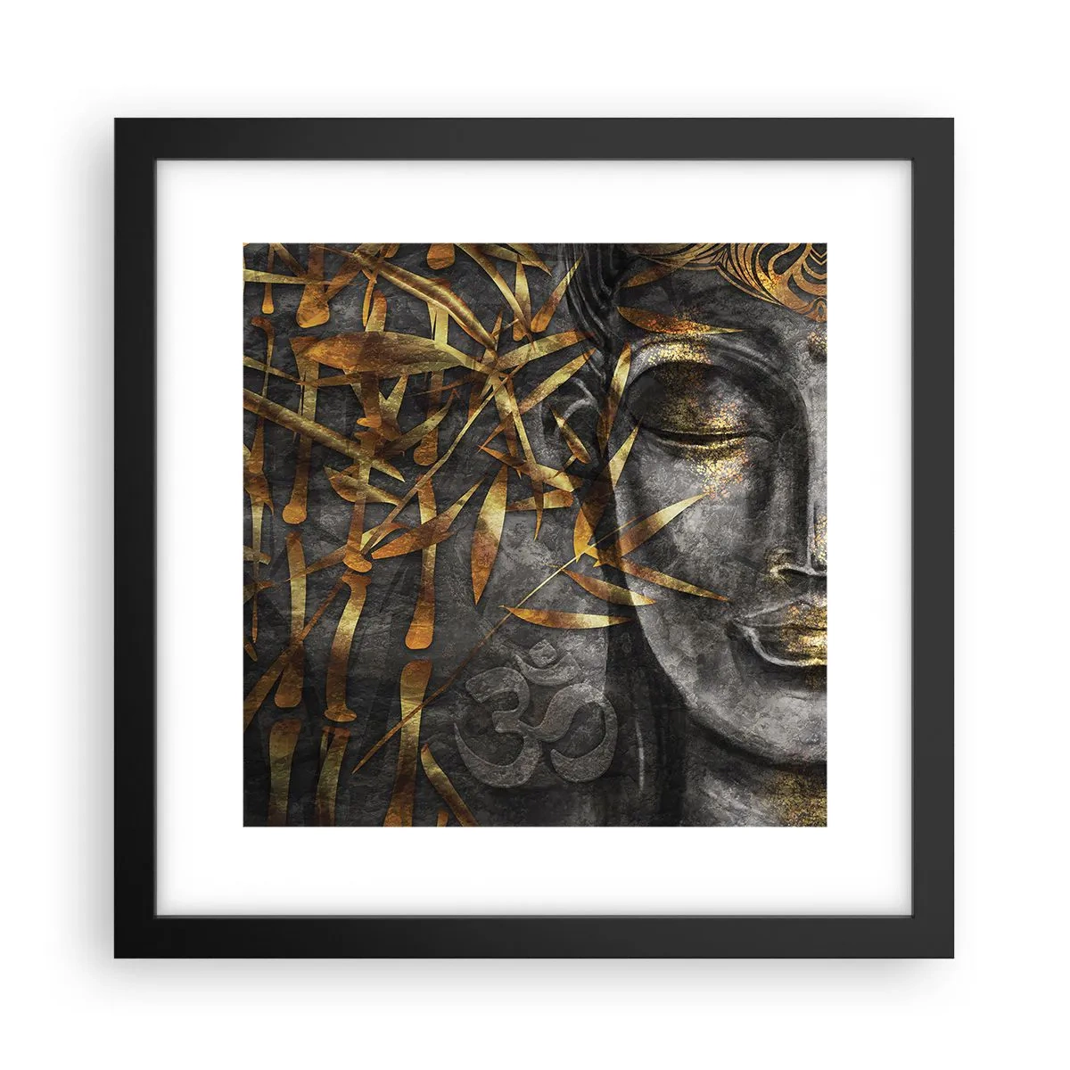 Plagát v čiernom ráme - Pocíťte pokoj - 30x30 cm