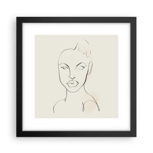 Plagát v čiernom ráme - Obrys zmyselnosti - 30x30 cm