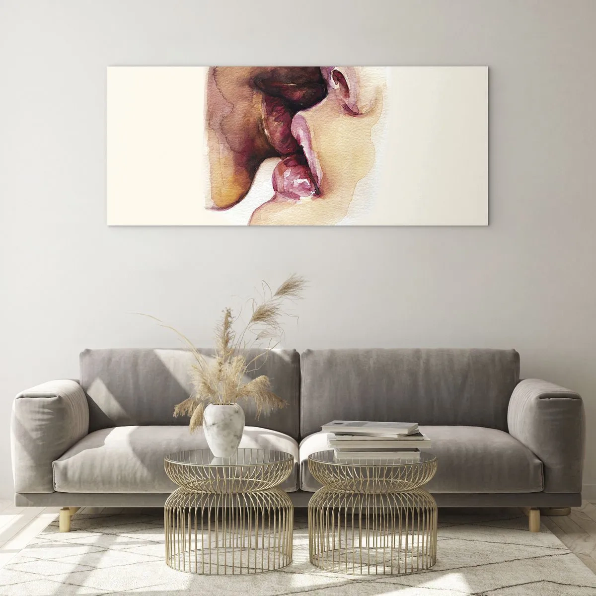 Obraz na skle - Ako noc a deň, zem a nebo - 90x30 cm