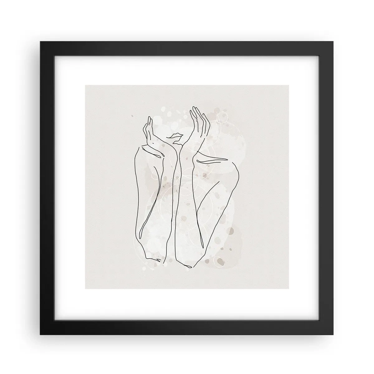 Plagát v čiernom ráme - Zasnený okamih - 30x30 cm