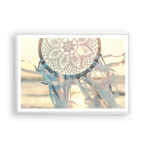 Plagát v bielom ráme - Čipkový totem - 100x70 cm