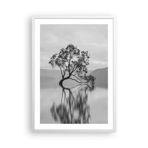 Plagát v bielom ráme - Existuje taká krajina - 50x70 cm