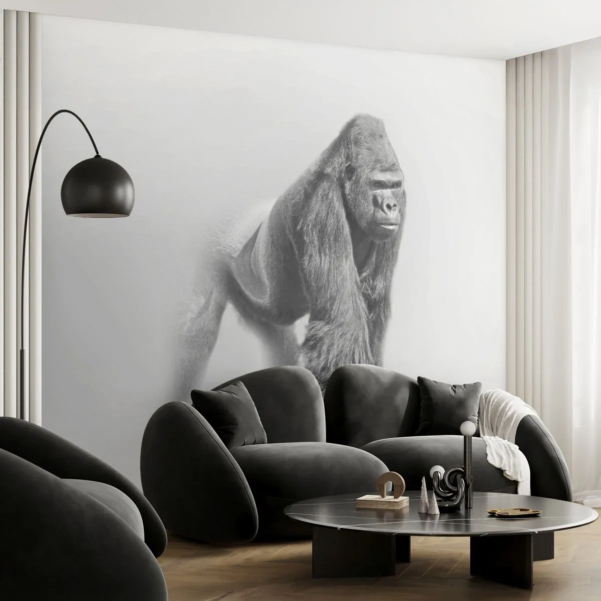 Fototapeta Standard Eco - Istý si svojou silou - Zvieratá, Gorila, Opica - 400x280 cm