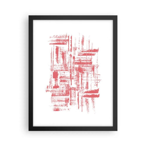Plagát v čiernom ráme - Červené mesto - 30x40 cm