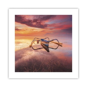 Plagát - Pokoj tropického večera - 40x40 cm