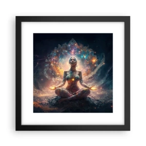 Plagát v čiernom ráme - Prúdenie dobrej energie - 30x30 cm