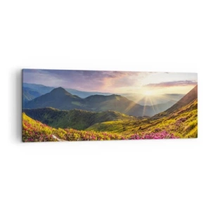 Obraz na plátne - Sviežosť horského rána - 140x50 cm