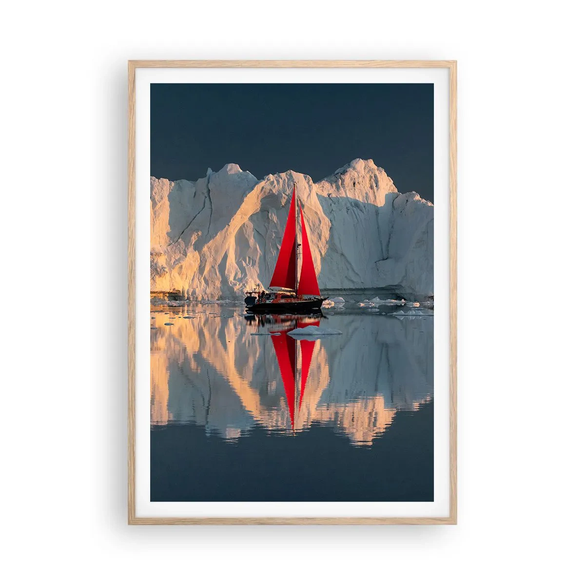 Plagát v ráme zo svetlého duba - Na okraji sveta - 70x100 cm