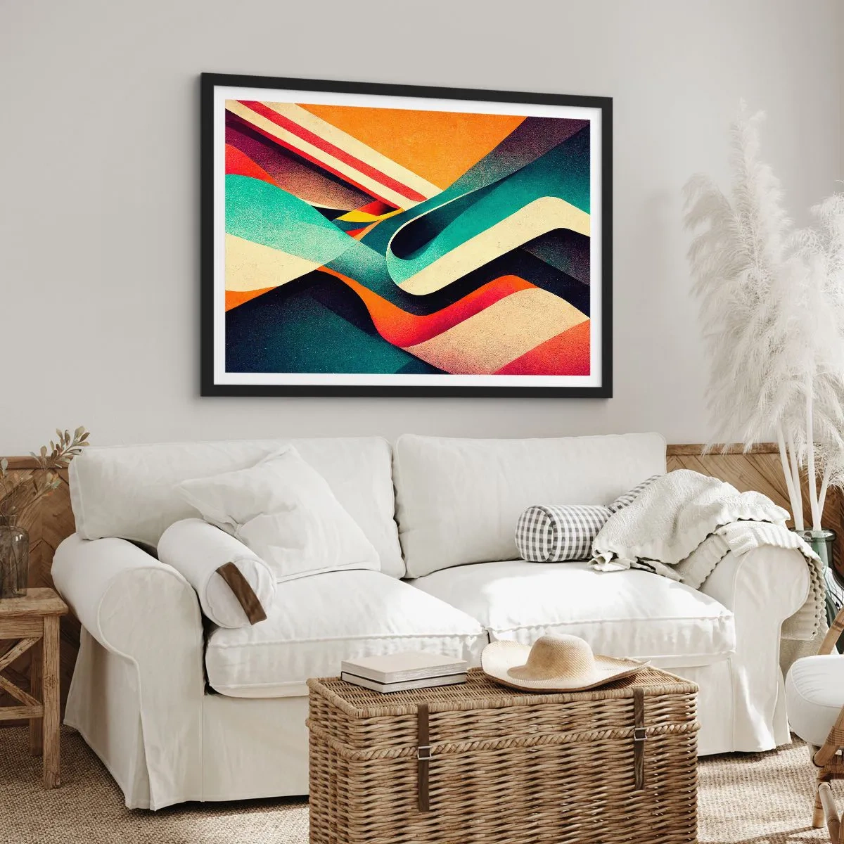 Plagát v čiernom ráme - Intenzívna kompozícia - 91x61 cm