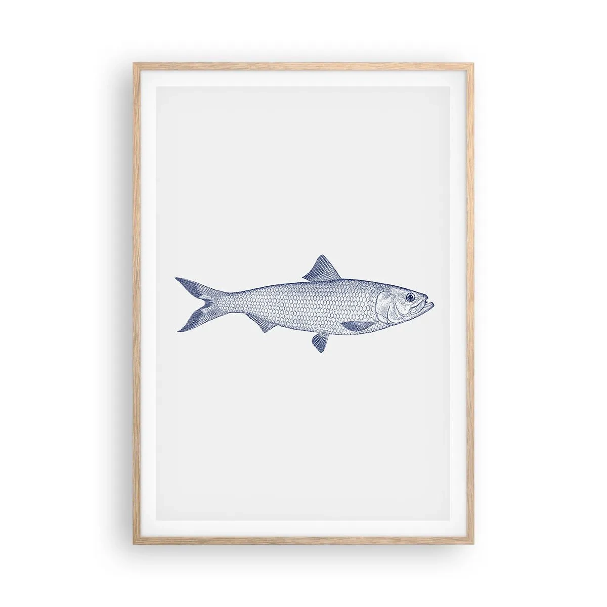 Plagát v ráme zo svetlého duba - Pozdravy zo severných morí - 70x100 cm