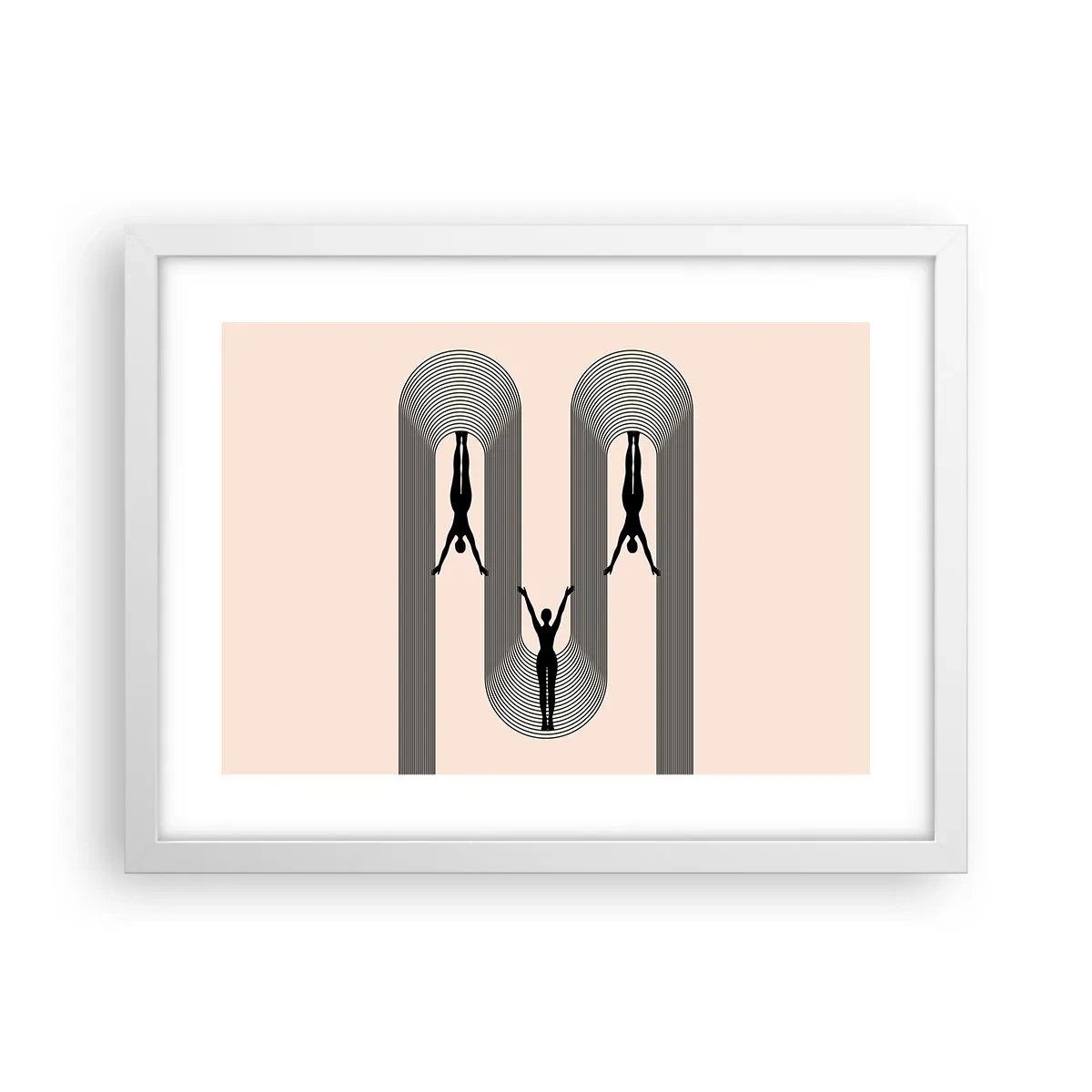 Plagát v bielom ráme - Hore nohami - 40x30 cm