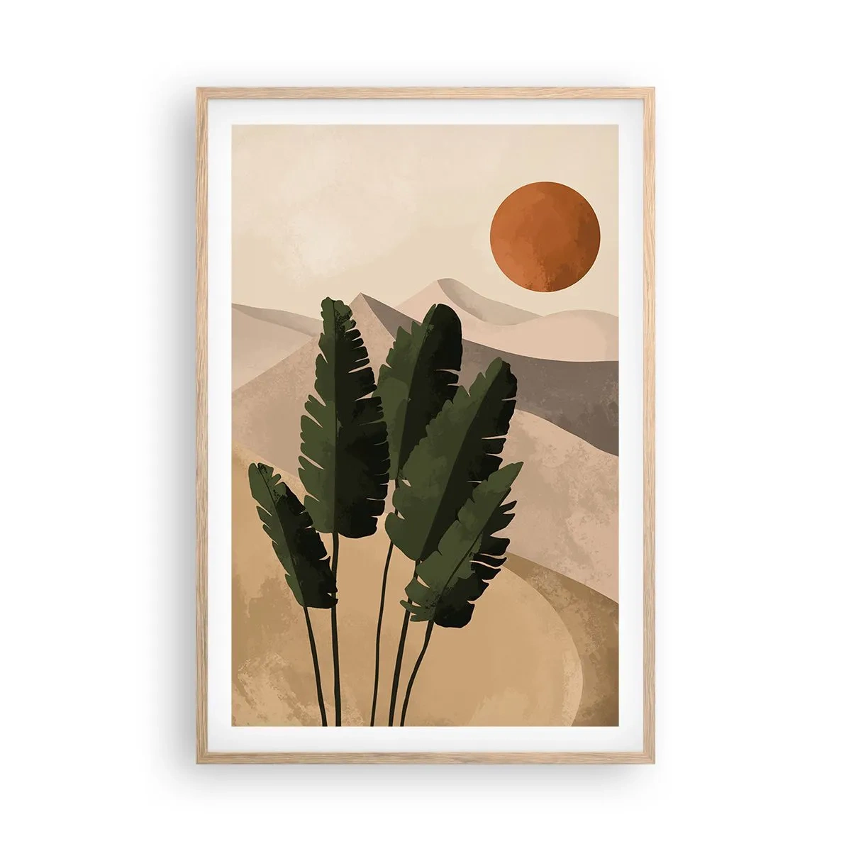 Plagát v ráme zo svetlého duba - Triumf života - 61x91 cm