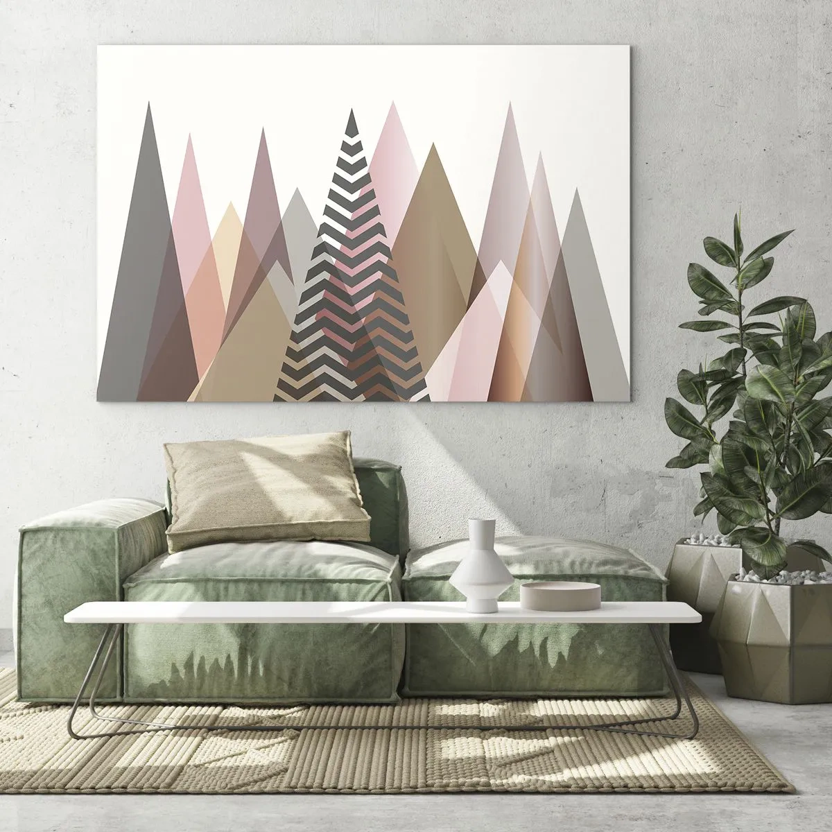 Obraz na skle - Pyramidálny pohľad - 100x70 cm