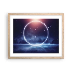 Plagát v ráme zo svetlého duba - Už sú tu... - 50x40 cm