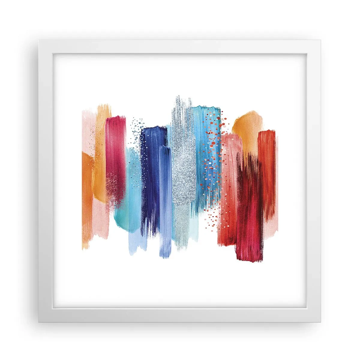 Plagát v bielom ráme - Hore a dole - 30x30 cm