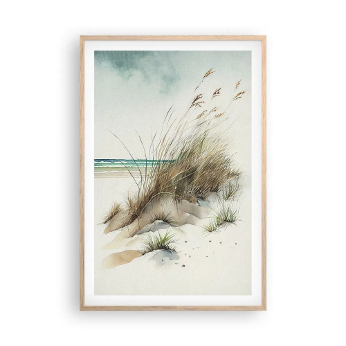 Plagát v ráme zo svetlého duba - Zahalené v piesku - 61x91 cm
