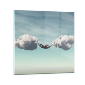 Obraz na skle - Blaženosť okamihu - 30x30 cm