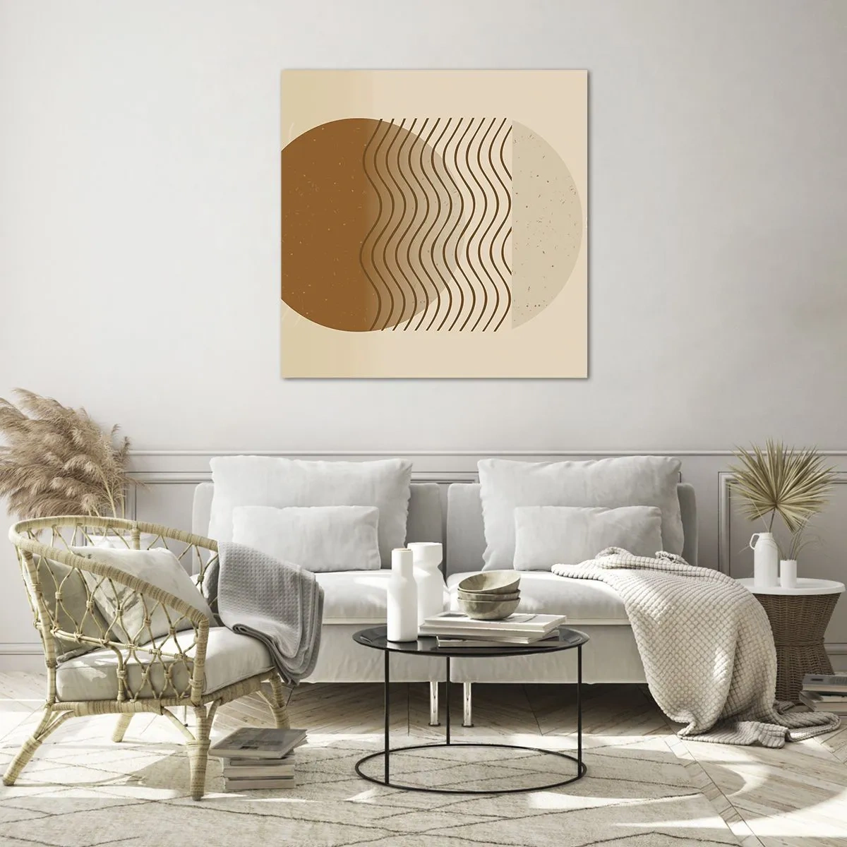 Obraz na skle - O pôvode geometrických obrazcov - 70x70 cm