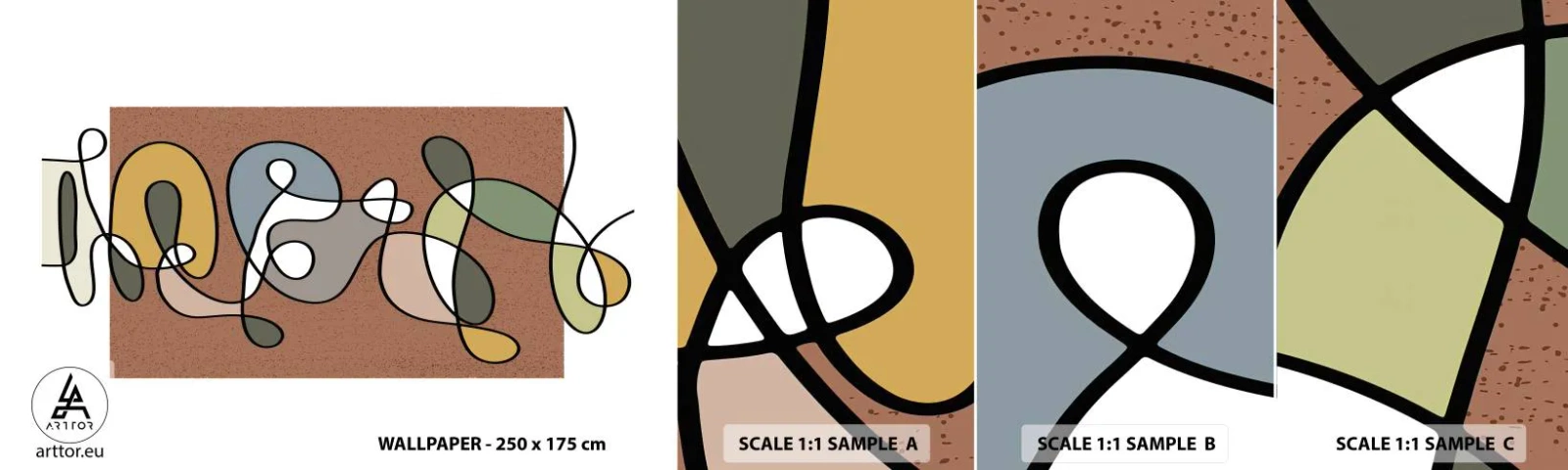 Vzorka Fototapeta Standard Eco - Abstrakcia, ktorá stojí za úsmev - Moderné, Abstrakcia, Kus - 100x30 cm