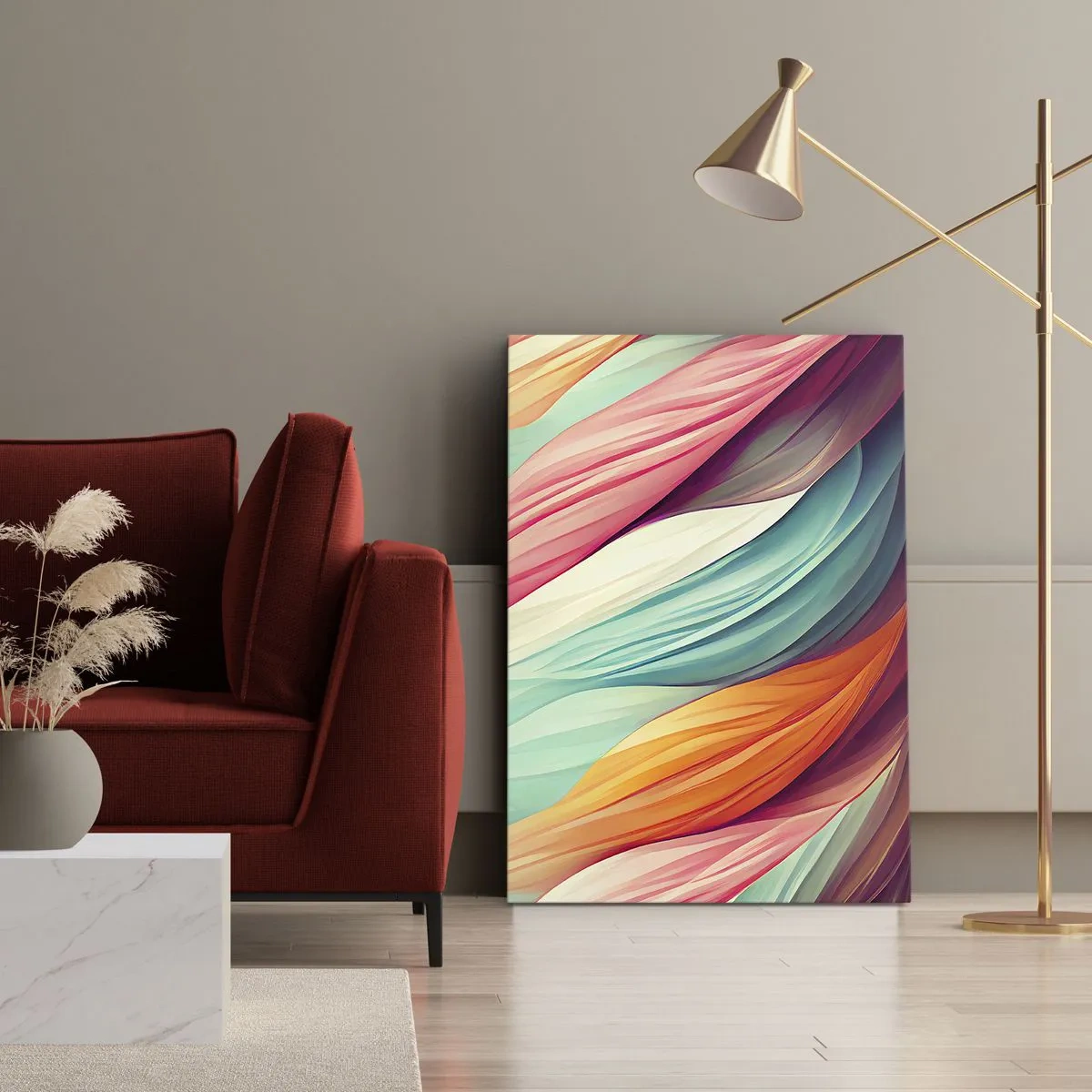 Obraz na plátne - Dúhový uzol - 50x70 cm