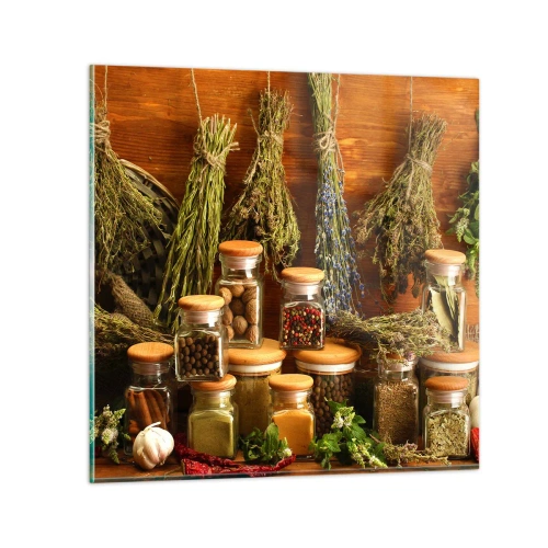 Obraz na skle - Kuchynské kúzla - 50x50 cm