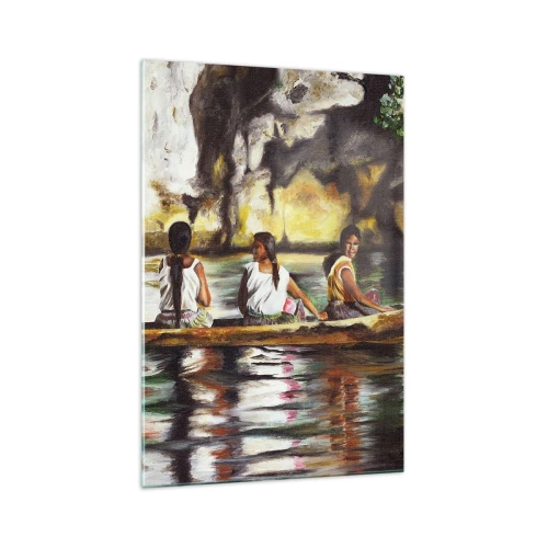Obraz na skle - V polynézskom raji - 70x100 cm