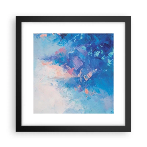 Plagát v čiernom ráme - Zimná abstrakcia - 30x30 cm