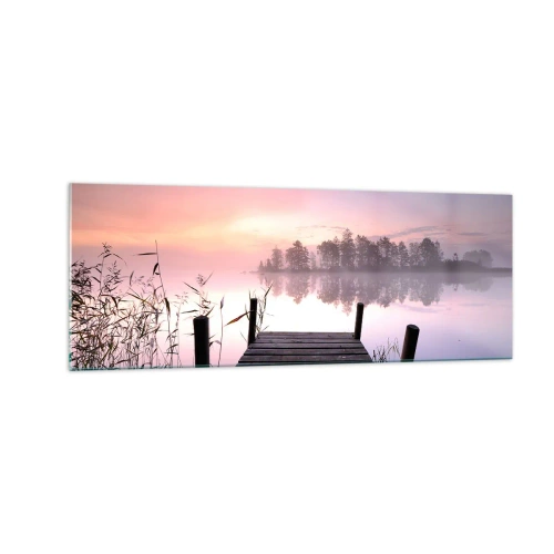 Obraz na skle - Z ľaliovej hmly… - 140x50 cm