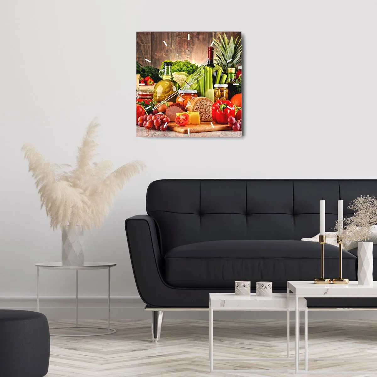 Nástenné hodiny - Údené, pečené, marinované - 40x40 cm