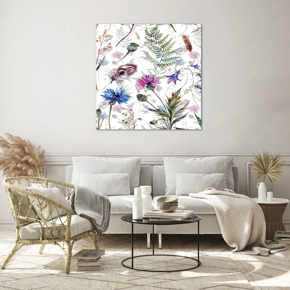 Obraz na skle - Poľský herbár - 60x60 cm