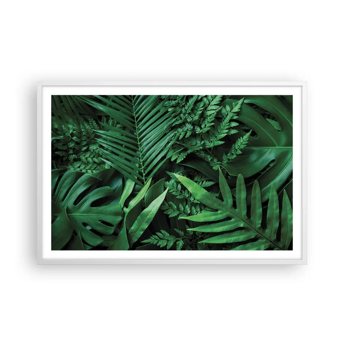 Plagát v bielom ráme - Objaté v zeleni - 91x61 cm