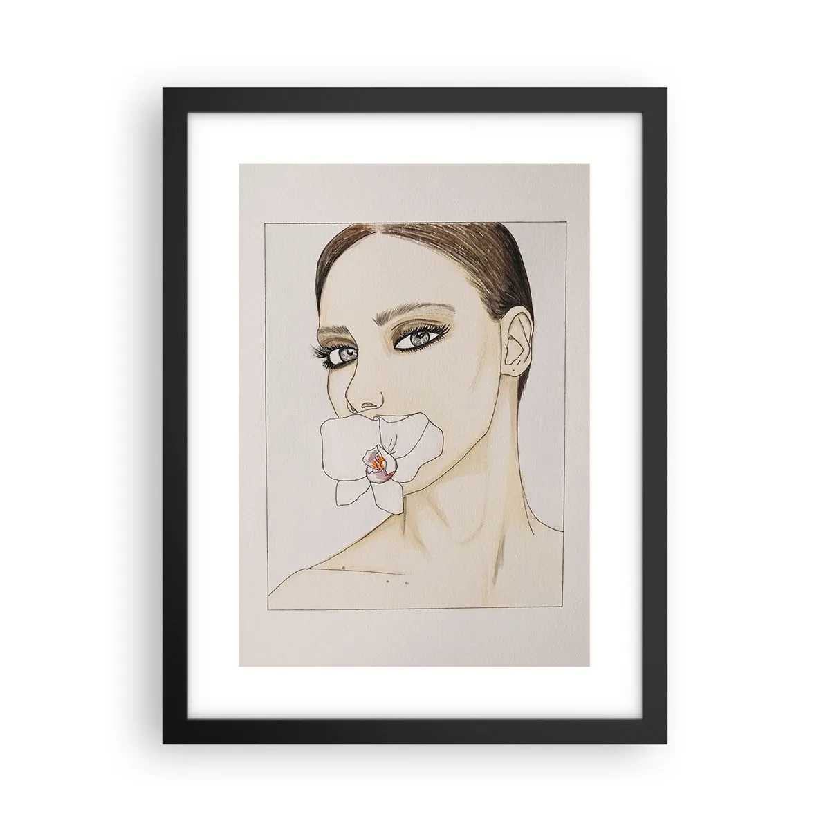 Plagát v čiernom ráme - Symbol elegancie a krásy - 30x40 cm