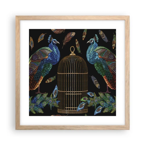 Plagát v ráme zo svetlého duba - V kráľovskom rúchu - 40x40 cm