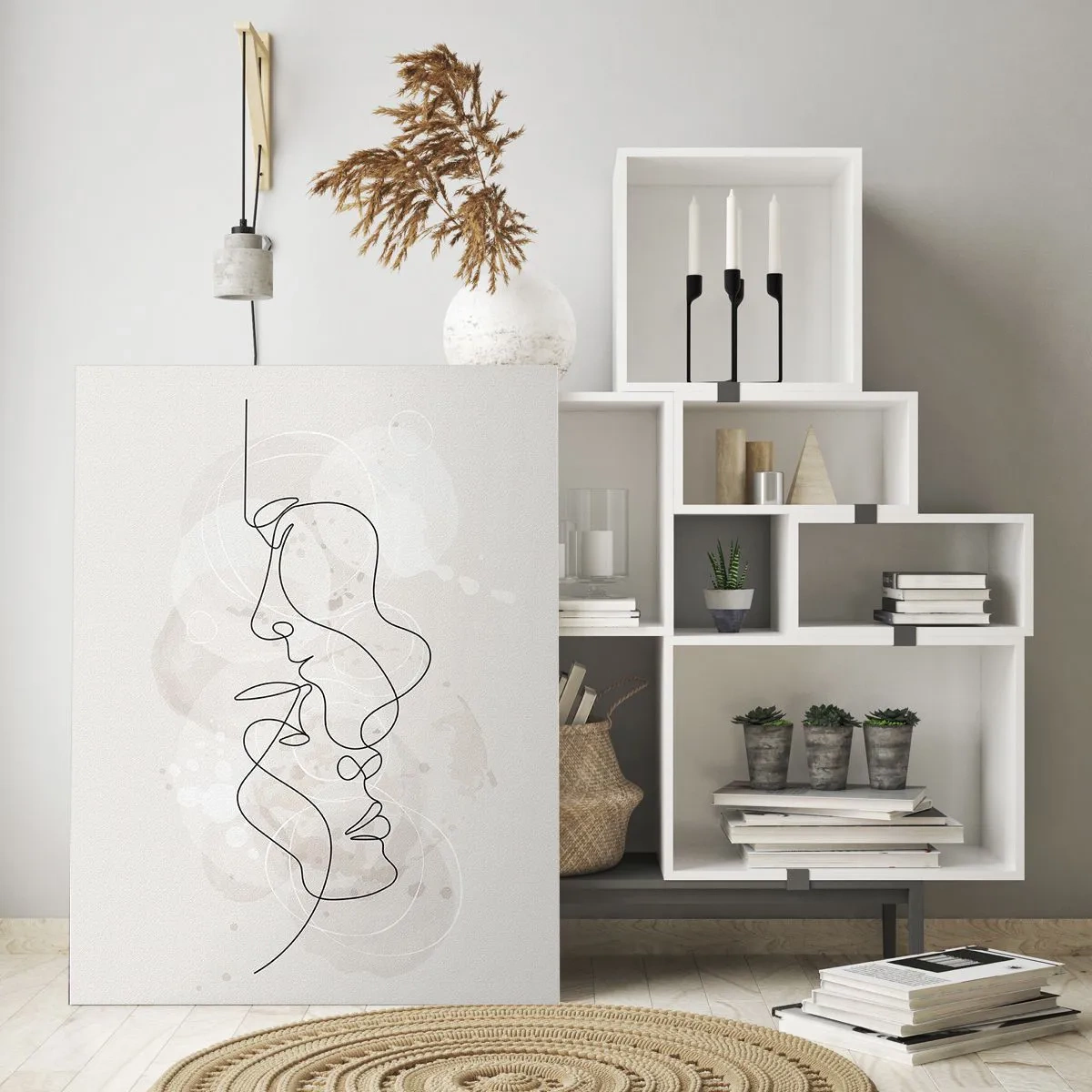 Obraz na skle - Zamotaní v objatí - 70x100 cm