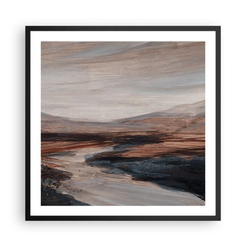 Plagát v čiernom ráme - Pokojné údolie - 60x60 cm