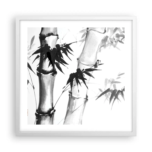 Plagát v bielom ráme - Blízky záber na orient - 50x50 cm