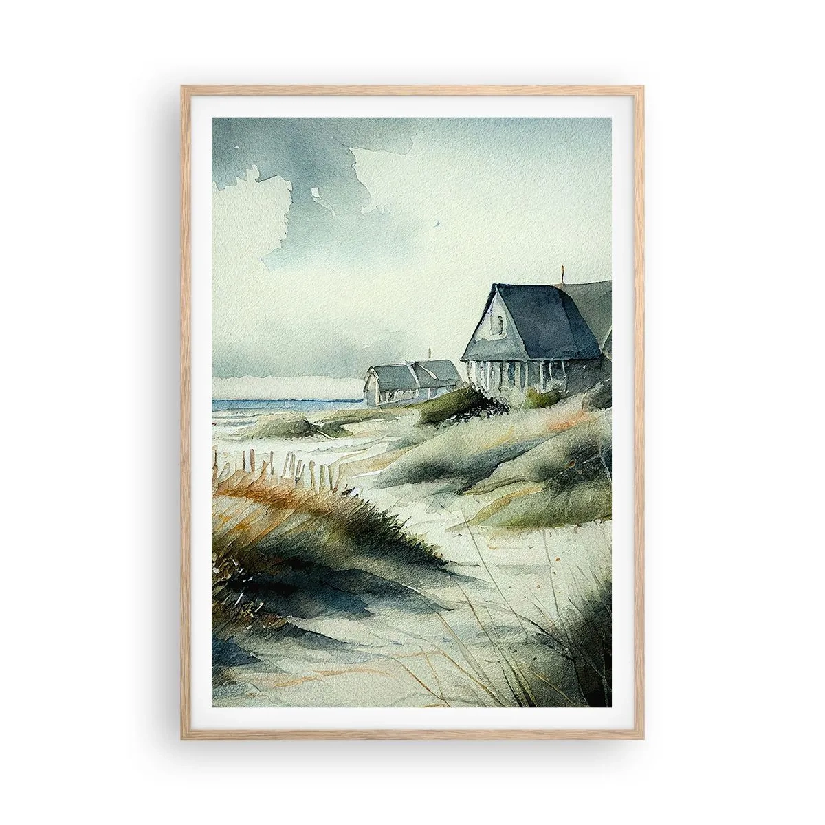 Plagát v ráme zo svetlého duba - Ďaleko od zhonu - 70x100 cm