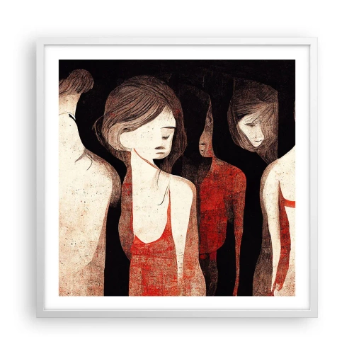 Plagát v bielom ráme - Madony z temnoty - 60x60 cm