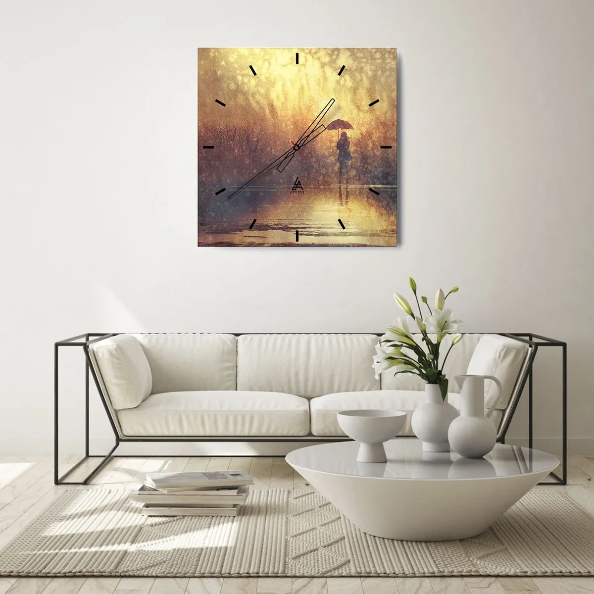 Nástenné hodiny - Cítim, že sa na mňa niekto pozerá - 40x40 cm