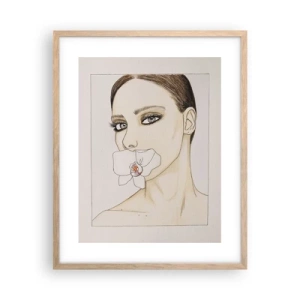 Plagát v ráme zo svetlého duba - Symbol elegancie a krásy - 40x50 cm