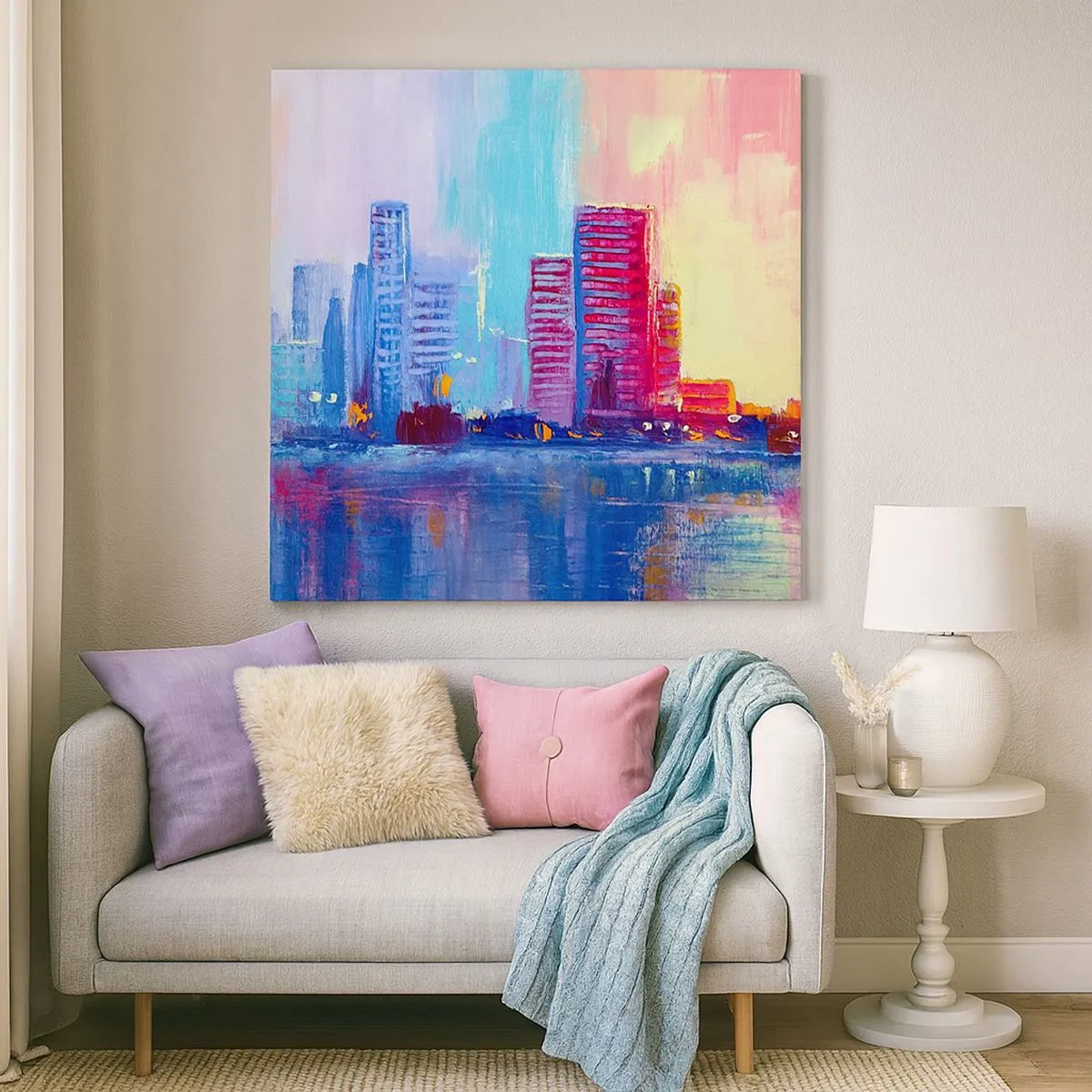 Obraz na plátne - Vykúpané vo farbách - 30x30 cm