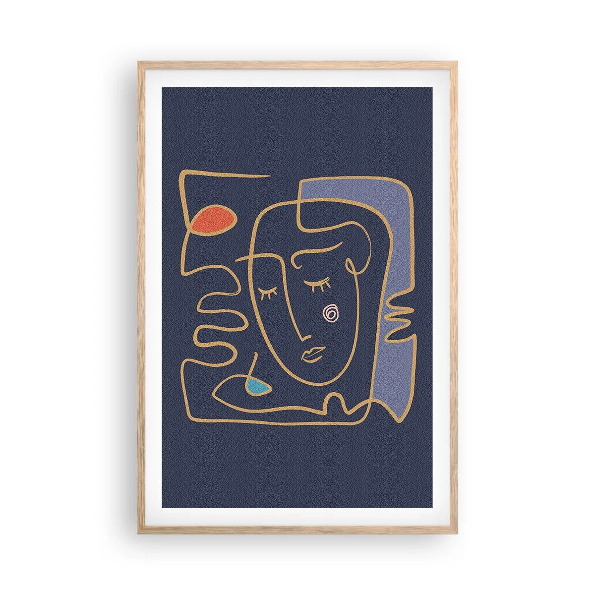 Plagát v ráme zo svetlého duba - V zádumčivosti - 61x91 cm