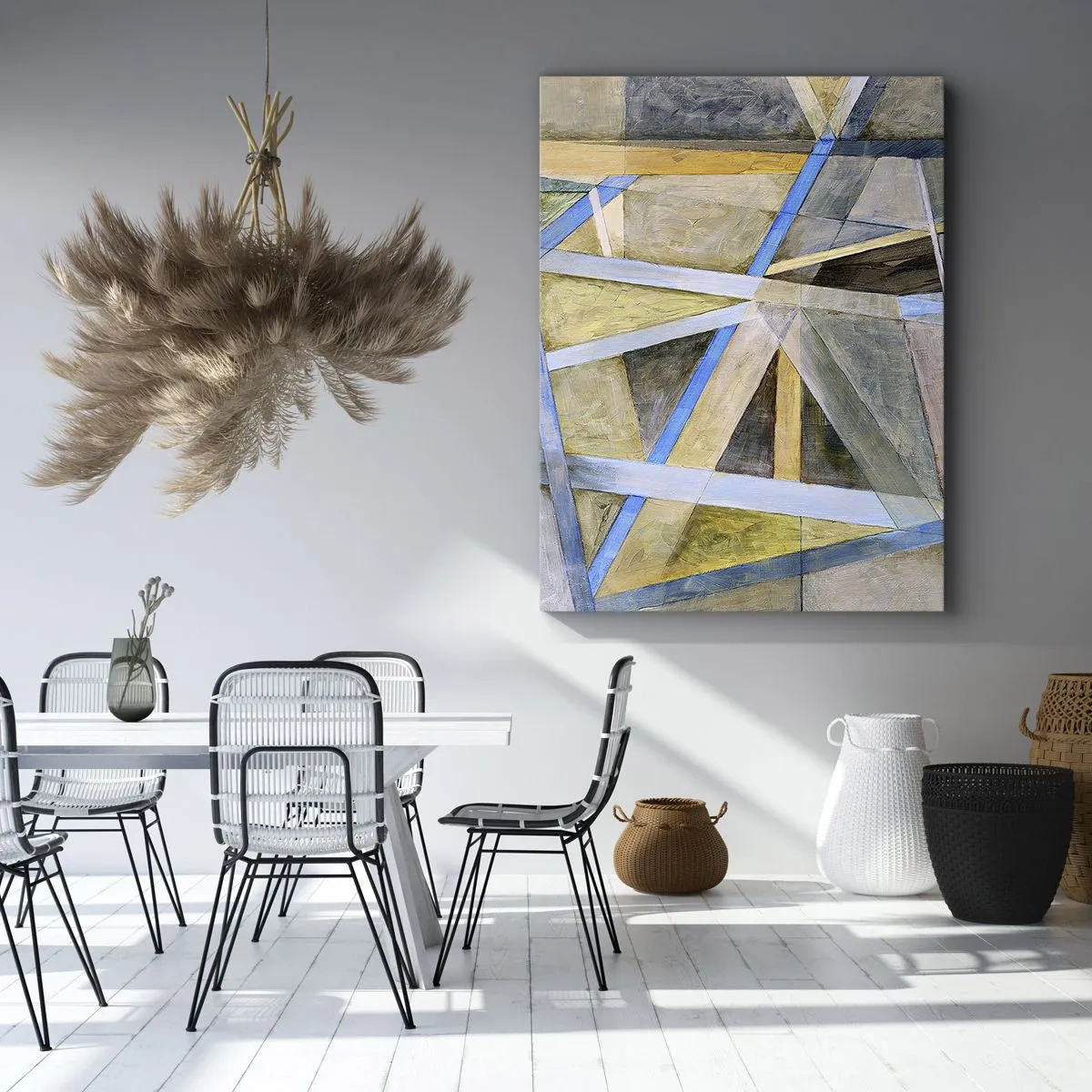 Obraz na plátne - Priamo alebo diagonálne? - 50x70 cm