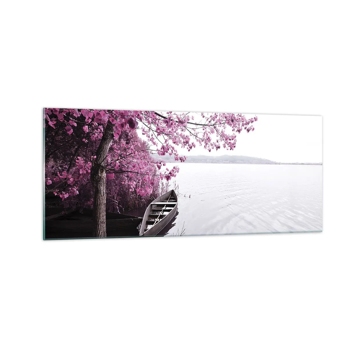Obraz na skle - V ružovom tichu - 100x40 cm