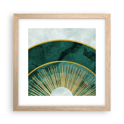 Plagát v ráme zo svetlého duba - Iná slnečná sústava - 30x30 cm